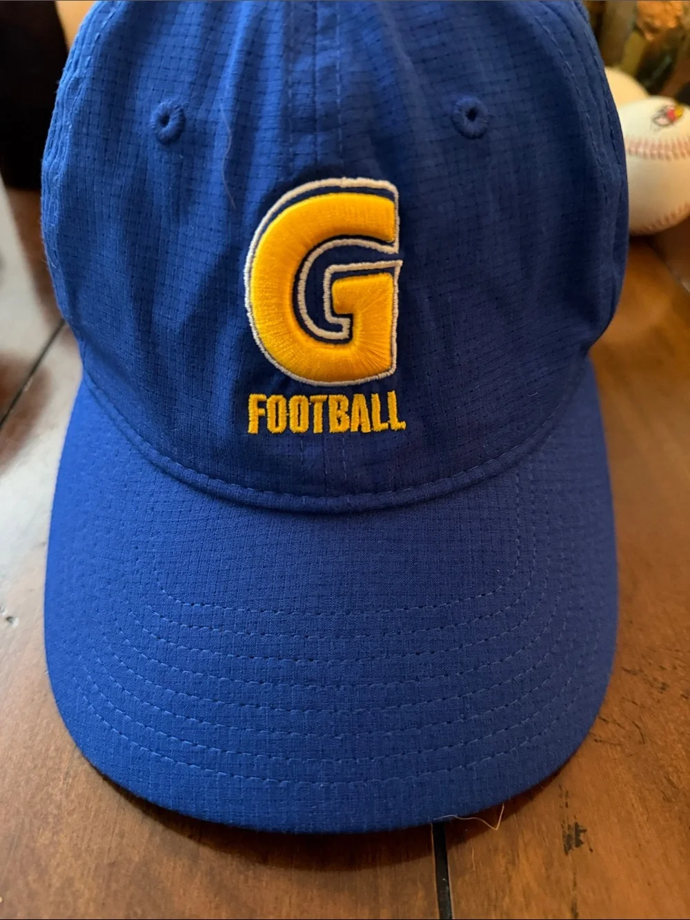 G Football Embroidered Blue Baseball Cap - Team Spirit Hat